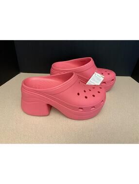 New! Womens Crocs Siren Clog High Heeled Platform Hyper Pink. Size 11. Awesome!